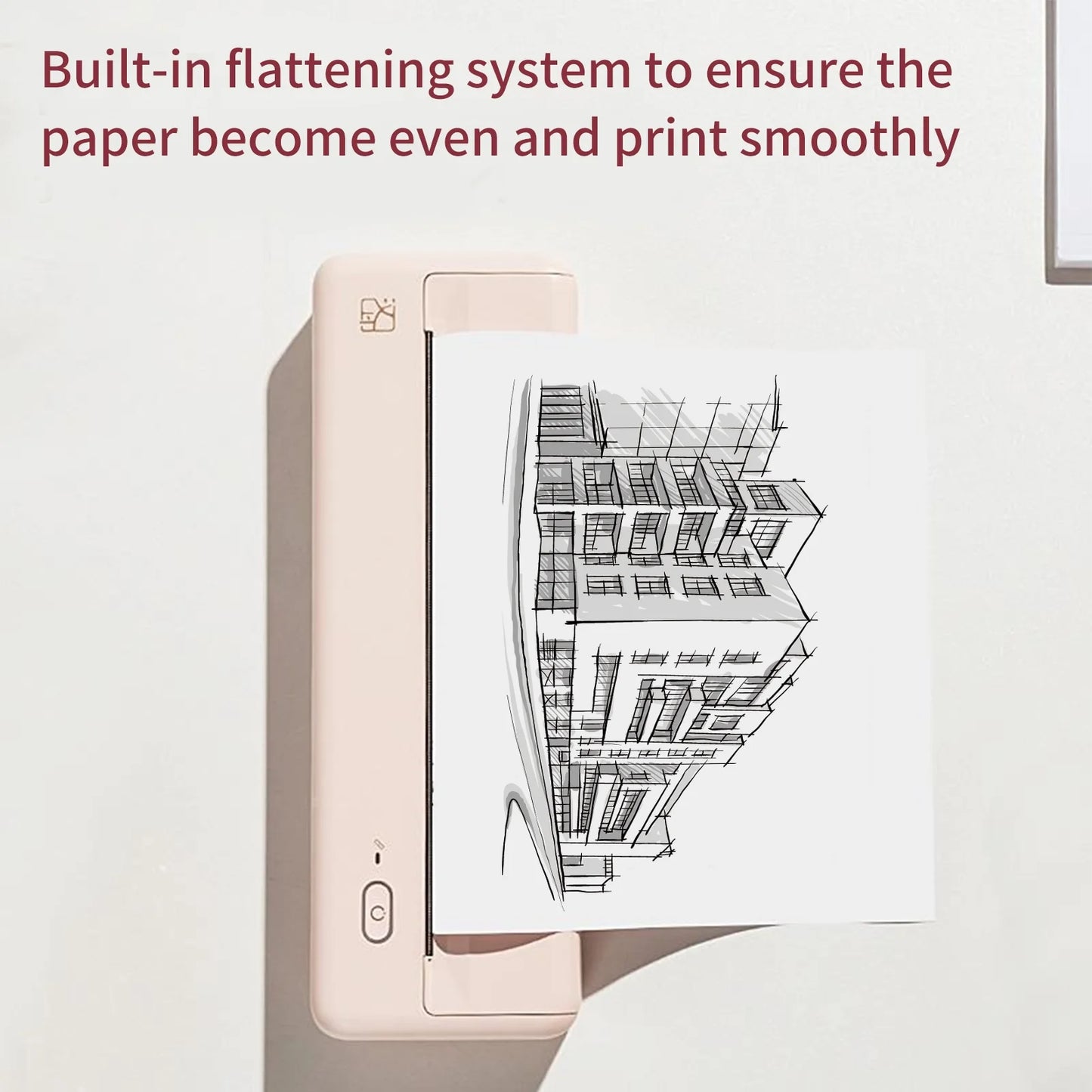 Wireless Portable Printers - A4 Thermal Printer, Monochrome for Travel, Mobile Office, School, Home - Bluetooth Printer Compatible with IOS Android Phone & Laptop