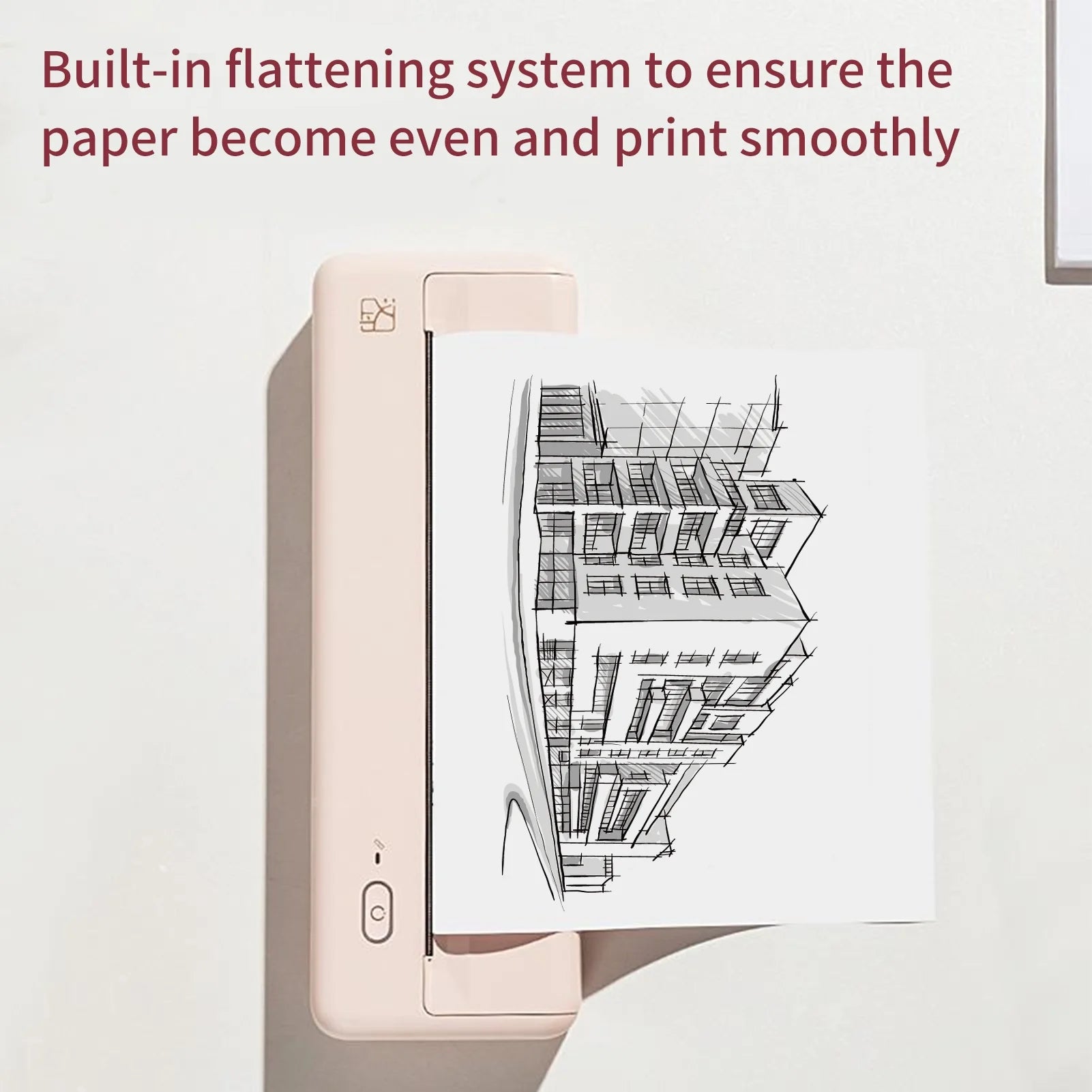 Wireless Portable Printers - A4 Thermal Printer, Monochrome for Travel, Mobile Office, School, Home - Bluetooth Printer Compatible with IOS Android Phone & Laptop