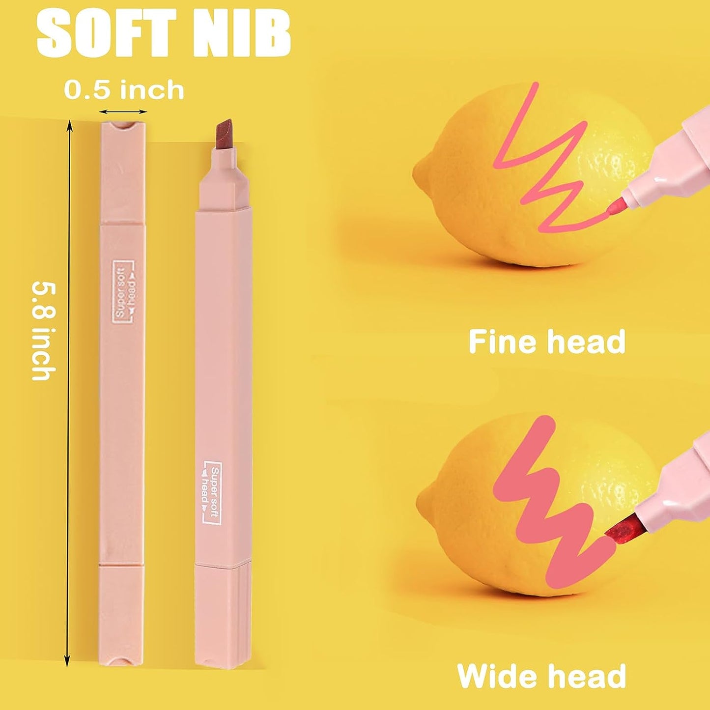 12Pcs Aesthetic Cute Highlighters Bible Pastel Highlighters and Pens No Bleed A