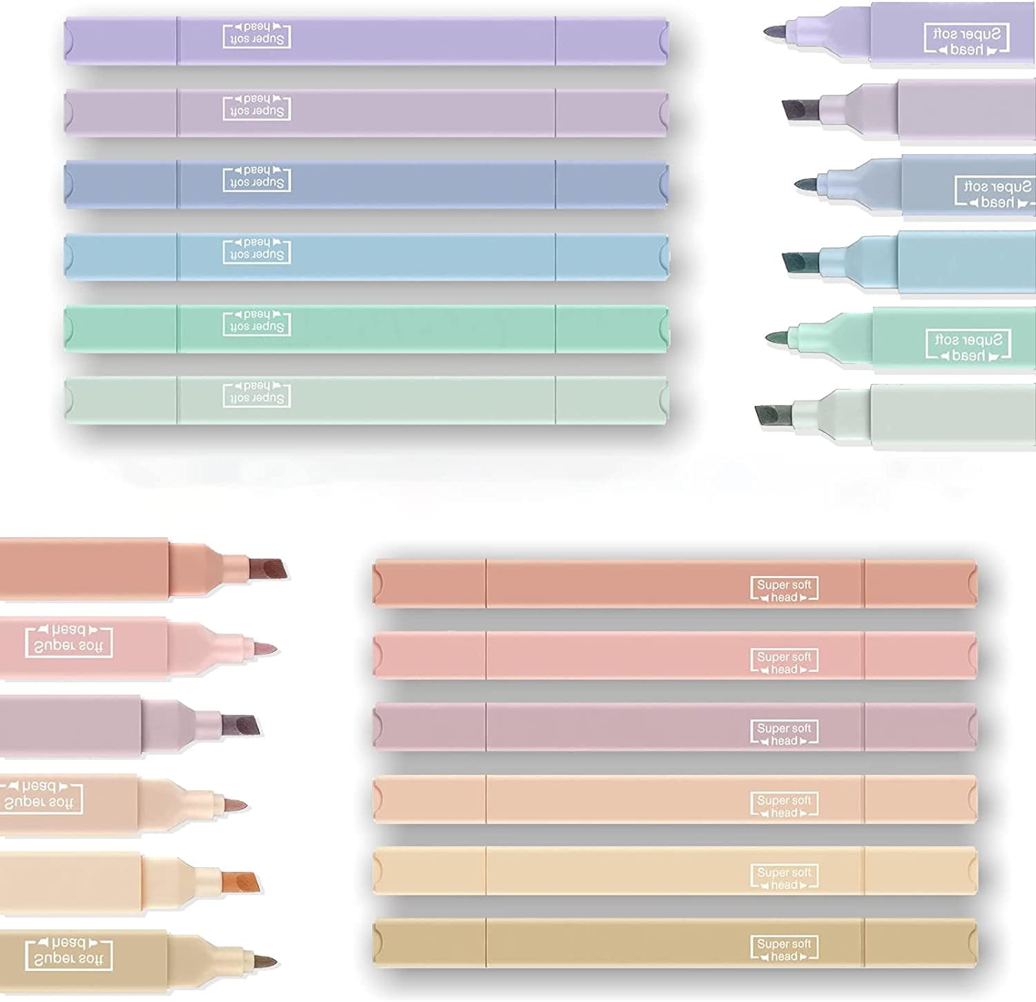 12Pcs Aesthetic Cute Highlighters Bible Pastel Highlighters and Pens No Bleed A