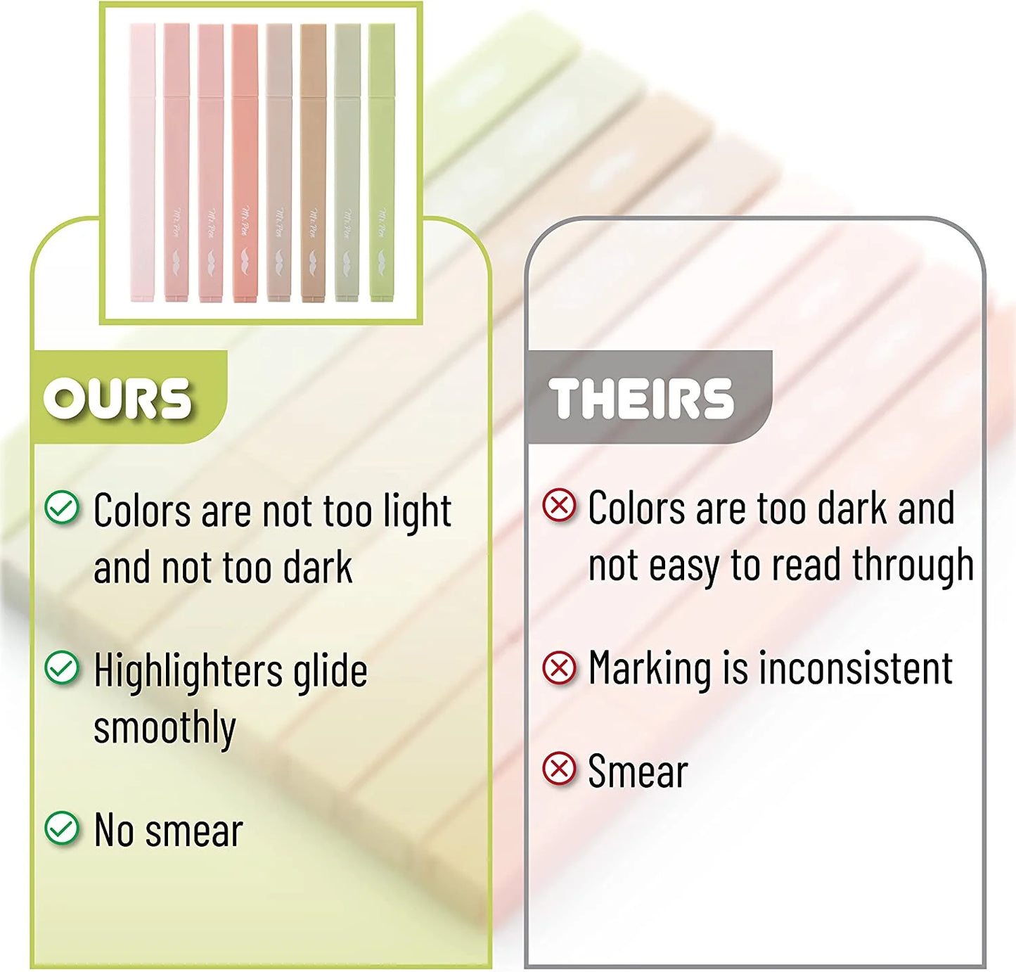 - Aesthetic Highlighters, 8 Pcs, Chisel Tip, Boho Colors, No Bleed Bible Highlighter Pastel